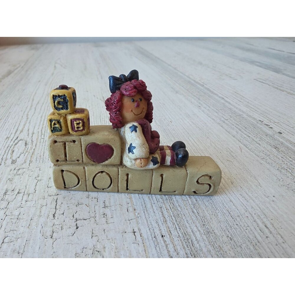 Vintage‎ Suzi love doll blossom bucket statue figurine block decor